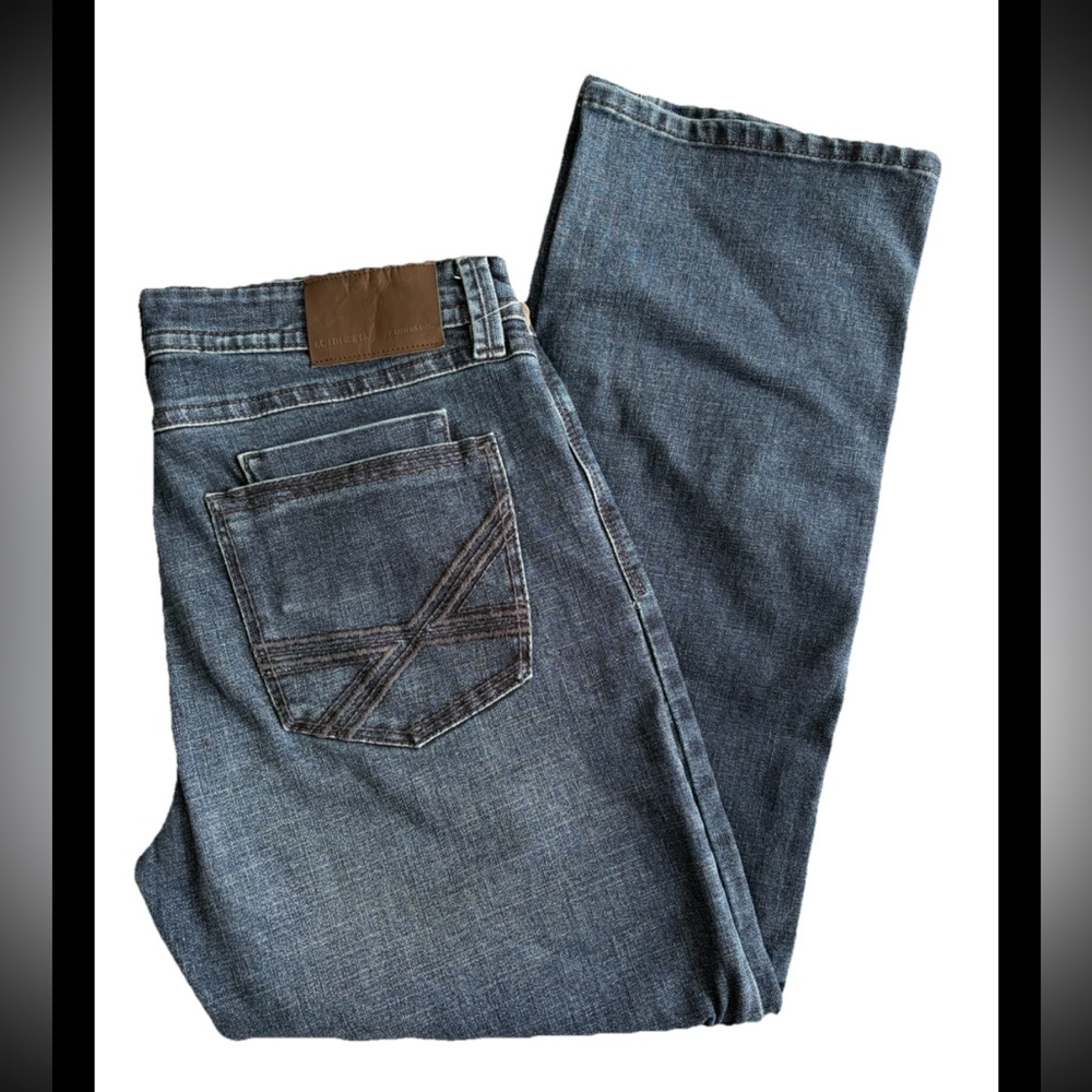 T.K. Axel Slim Boot Cut Stretch 34x32 Country Western Cowboy Denim Jeans Men's